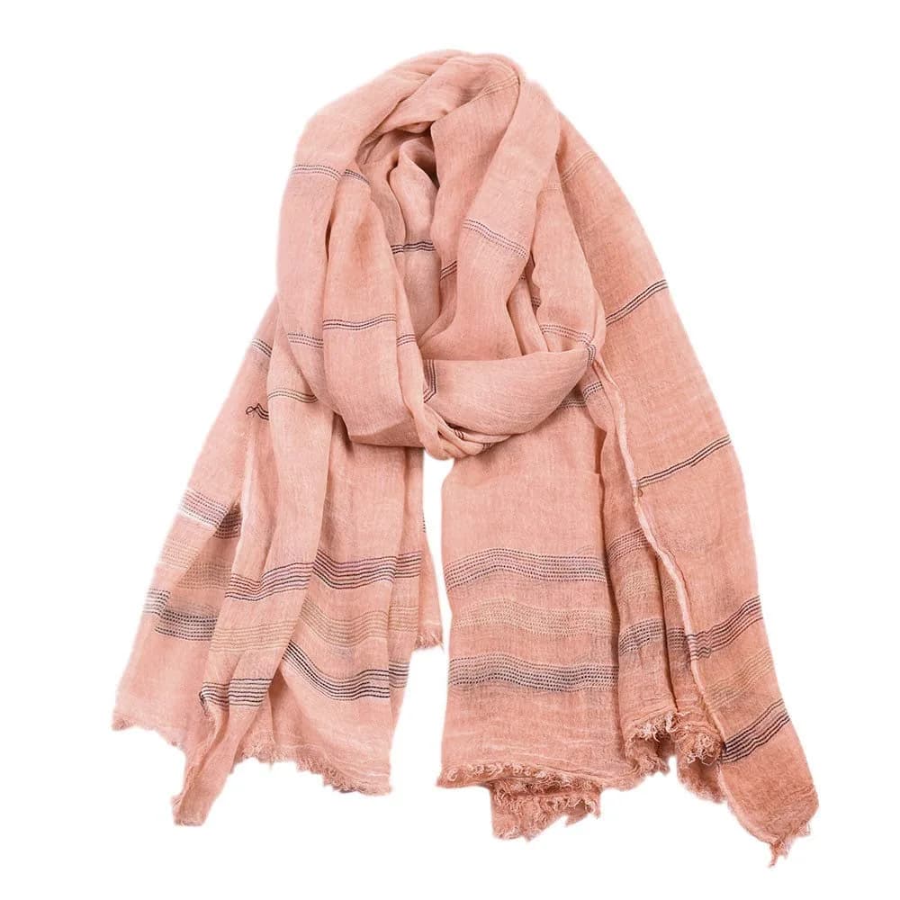Kangqifen Unisex Soft Cotton Linen Scarf 75 x 35 inches | Lightweight & Stylish - main product image