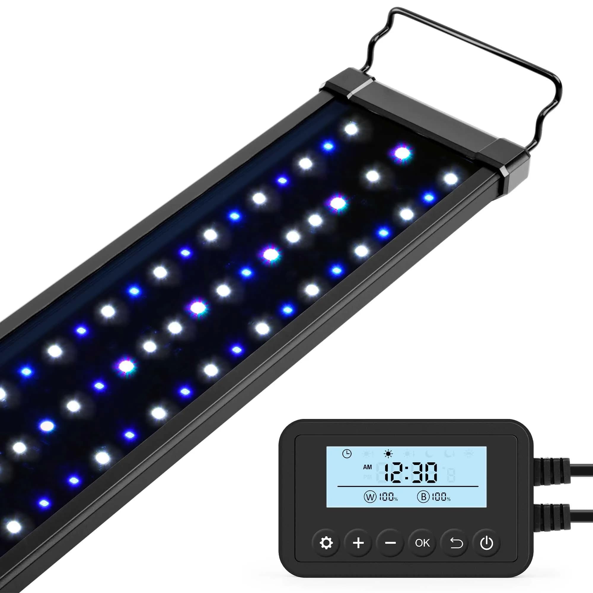 NICREW ClassicLED Marine Saltwater Aquarium Light, 20W for 18–24 inch Tanks | Full Spectrum with Day/Night Cycle