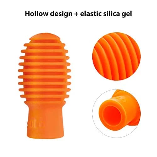 Frienda 4 pcs Silicone Drumstick Dampeners Orange | Practice Noise-Free Tips for Drummers thumbnail 4