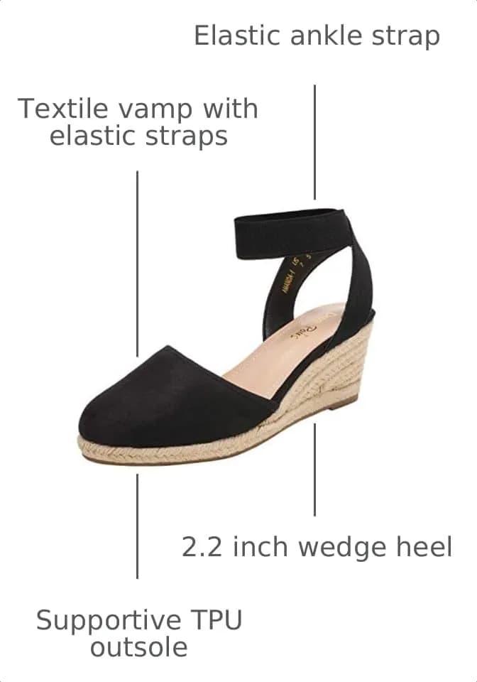 DREAM PAIRS Women's Ankle Strap Wedge Sandals 10 | Stylish Comfort for Summer (70-120 chars) thumbnail 3