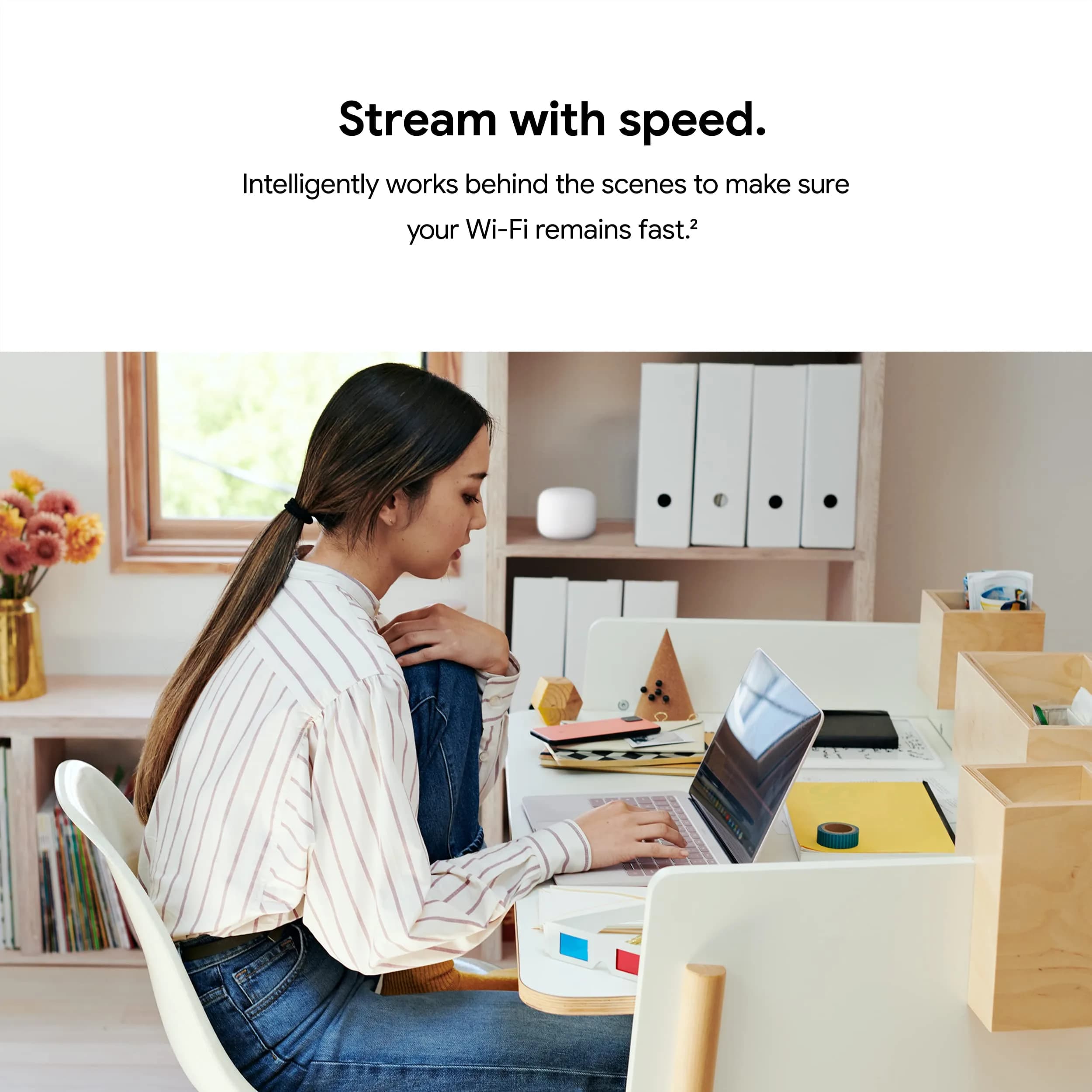 Google Nest Wifi Router - AC2200 Mesh WiFi System, 2200 Sq Ft Coverage - One Pack - view 3