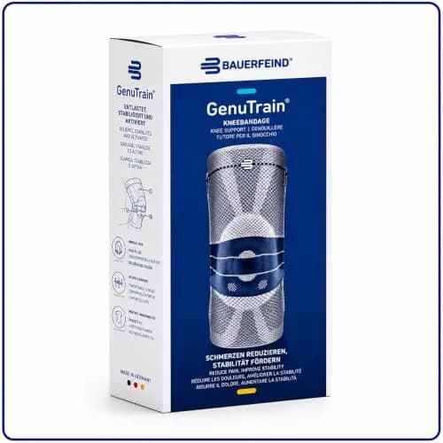 Bauerfeind GenuTrain Knee Support Brace (New Version) Size 3C Titanium | FDA Approved Medical Grade Support for Pain Relief & Stabilization thumbnail 8