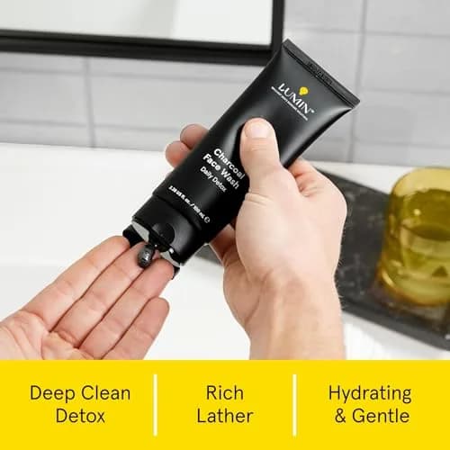 Lumin Charcoal Face Wash for Men | Daily Detox & Pore Cleansing | 2 Pack thumbnail 2
