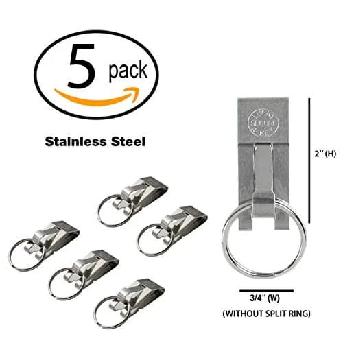 Lucky Line Secure-A-Key Slip On for Wide Belts 5 Pack | Secure Belt Key Clip (70-120c) thumbnail 3