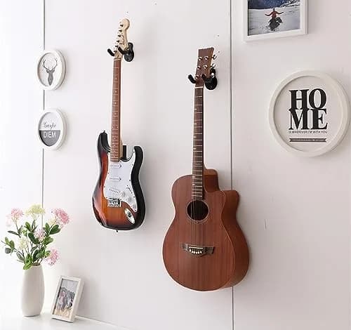 Sound harbor Guitar Wall Mount Hanger for All Guitar Sizes | Deep 'U' Cradle for Secure Display (70-120 chars) thumbnail 4