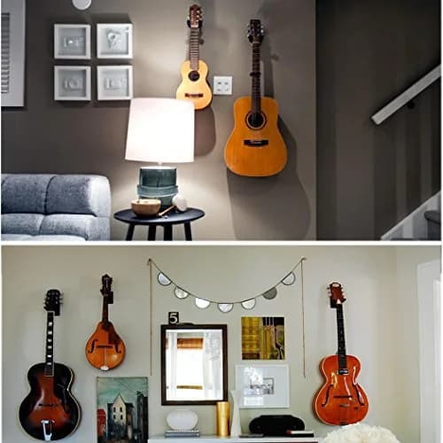 Sound harbor Guitar Wall Mount Hanger for All Guitar Sizes | Deep 'U' Cradle for Secure Display (70-120 chars) thumbnail 5
