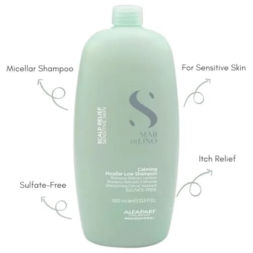 ALFAPARF MILANO Semi di Lino Scalp Sulfate Free Shampoo for Sensitive Skin | Calms & Revitalizes Sensitive Scalps (33.8 Fl Oz) thumbnail 2