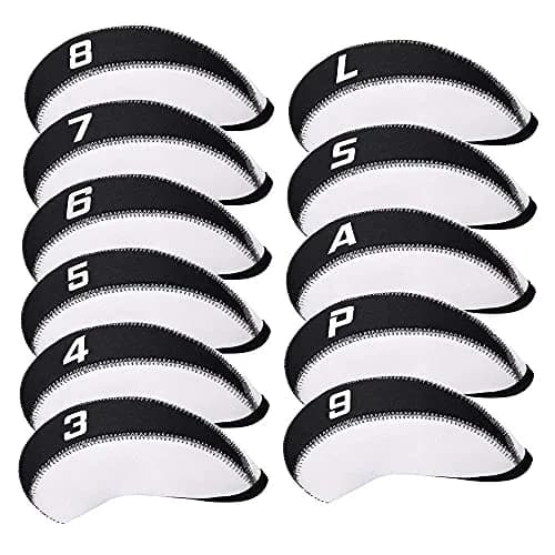 CRAFTSMAN GOLF White & Black 11pcs Neoprene Iron Headcover Set with Large Numbers | Protects Irons from Damage thumbnail 1