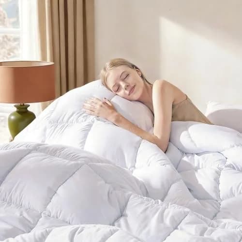 DOWNCOOL Comforters California King Size, White Duvet Insert, Lightweight | All-Season Down Alternative thumbnail 1