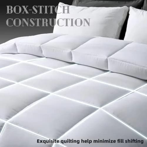 DOWNCOOL Comforters California King Size, White Duvet Insert, Lightweight | All-Season Down Alternative thumbnail 4