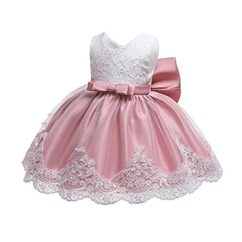 WZSYGDTC Baby Girl Christmas Easter Dress 3-6 Months | Formal Party Gown with Floral Embroidery thumbnail 4