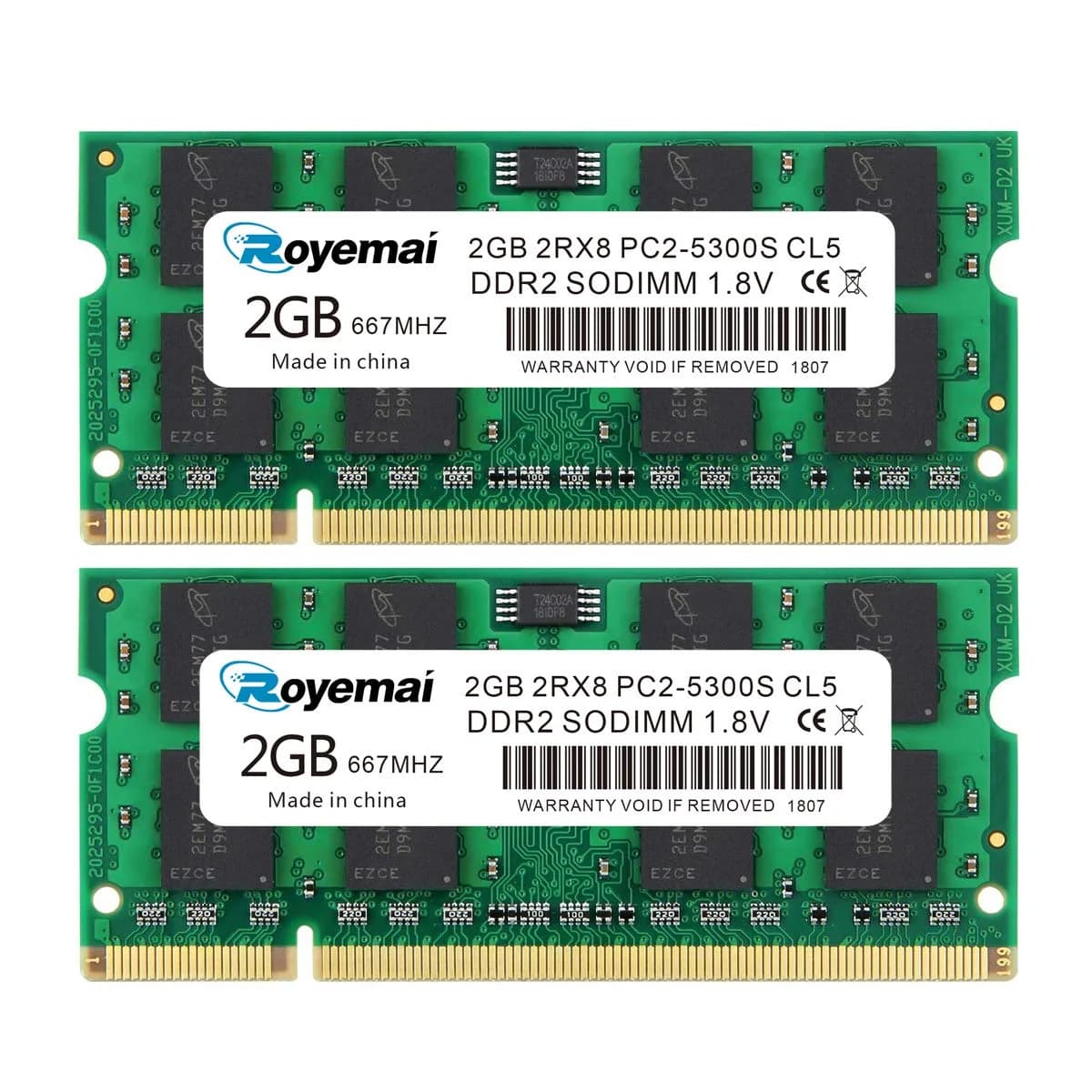 D DUOMEIQI DDR2 4GB (2x2GB) 667MHz SODIMM RAM | Accelerates Laptop Performance - main product image
