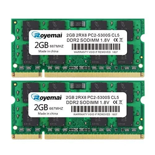 D DUOMEIQI DDR2 4GB (2x2GB) 667MHz SODIMM RAM | Accelerates Laptop Performance thumbnail 1