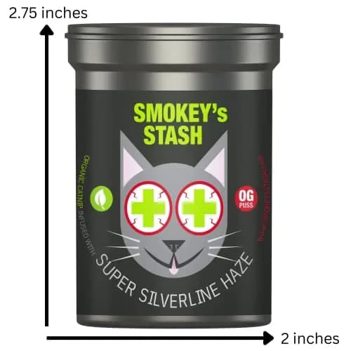 Smokey's Stash Silvervine Haze Potent Catnip and Silver Vine Blend for Cats (18g) thumbnail 4