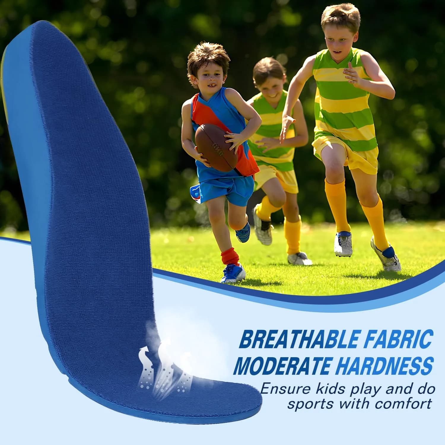 Bacophy Kids Arch Support Insoles 2.5-4.5 M US | Deep Heel Cup & Cushioning for Growing Feet thumbnail 4