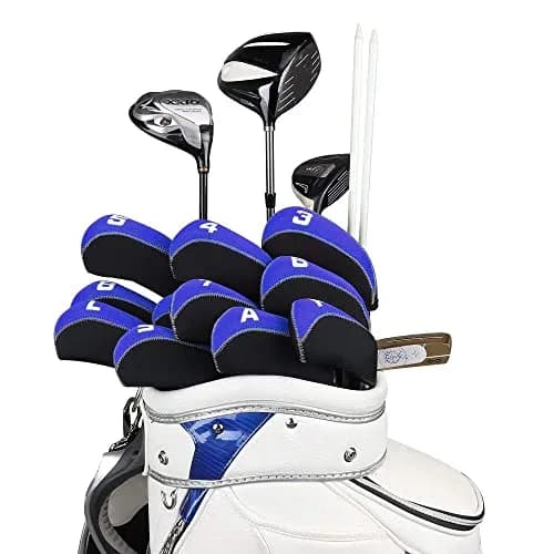 Craftsman Golf 11pcs Neoprene Iron Headcover Set with Large Numbers, Blue & Black | Protects Irons from Damage thumbnail 2