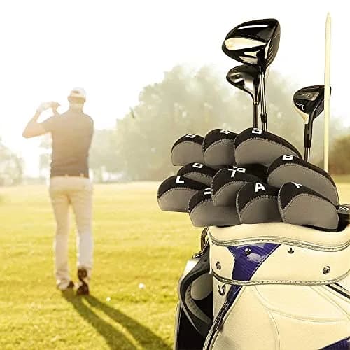 CRAFTSMAN GOLF Gray & Black 11pcs Neoprene Iron Headcover Set with Large Numbers | Protects Irons During Play & Travel thumbnail 2