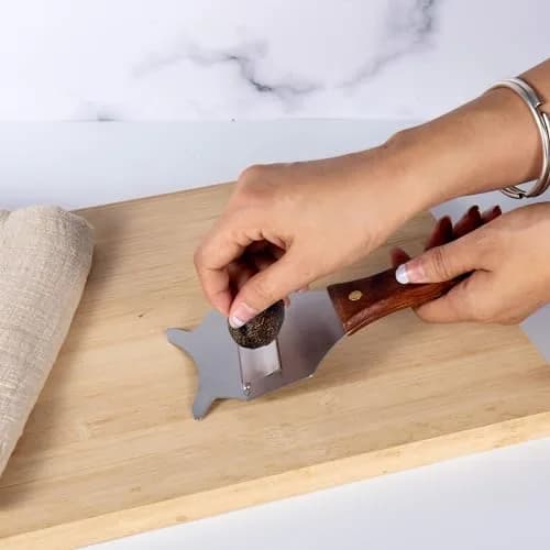 IMEEA Truffle Slicer Shaver Stainless Steel Chocolate Cheese Grater with Adjustable Blade and Wood Handle thumbnail 3