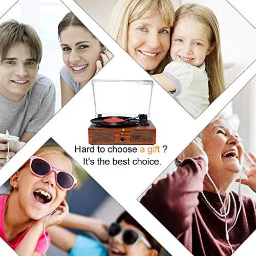 Udreamer Vinyl Record Player Wireless Turntable with Built-in Speakers & USB 32.5cm (12.8") | Belt-Driven for Clearer Sound thumbnail 7