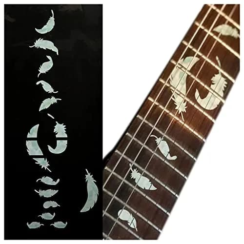 Inlay Sticker's Jockomo Flight Feathers Guitar Fret Markers - White Pearl thumbnail 1