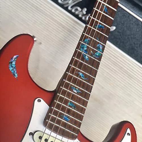 Inlay Sticker's Jockomo Flight Feathers Guitar Fret Markers (Abalone-Mix) | 1 Sheet thumbnail 4