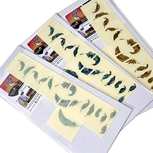 Inlay Sticker's Jockomo Flight Feathers Guitar Fret Markers (Abalone-Mix) | 1 Sheet thumbnail 6