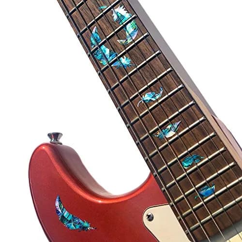 Inlay Sticker's Jockomo Flight Feathers Guitar Fret Markers (Abalone-Mix) | 1 Sheet thumbnail 2