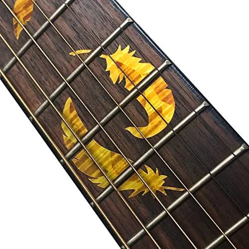 Inlay Sticker's Jockomo Flight Feathers Fret Markers for Guitars (Tobacco Burst) | Realistic Inlay Look thumbnail 4