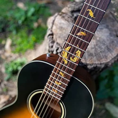 Inlay Sticker's Jockomo Flight Feathers Fret Markers for Guitars (Tobacco Burst) | Realistic Inlay Look thumbnail 2