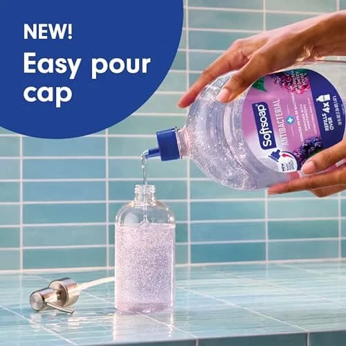 Softsoap Antibacterial Liquid Hand Soap Refill 1478ml (50 Fl Oz) White Tea & Berry | Eliminates 99.9% Bacteria thumbnail 3
