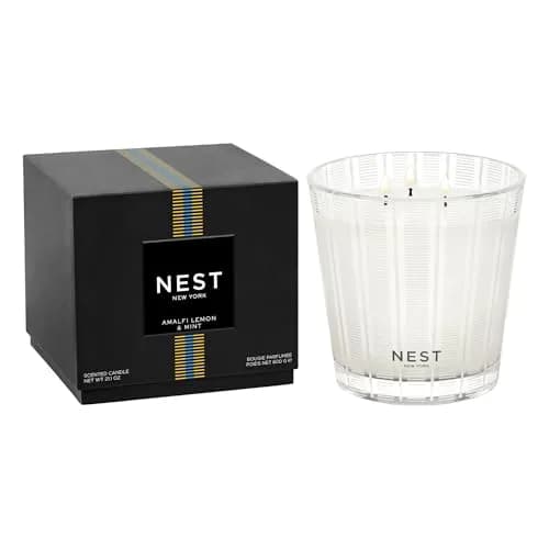 NEST New York Scented 3-Wick Candle, Amalfi Lemon & Mint | Elegant Home Fragrance (70-120 chars) thumbnail 1