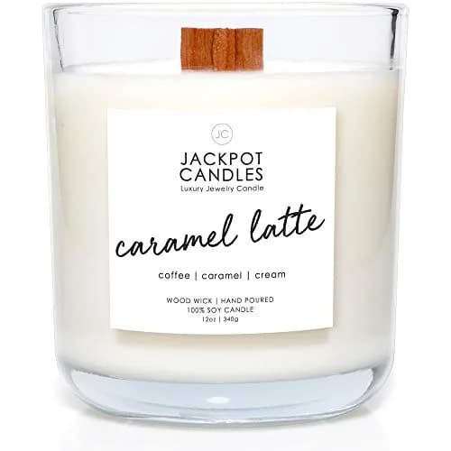 Jackpot Candles Caramel Coffee Latte Candle with Ring Inside (Surprise Jewelry Valued at $15 to $5,000) Ring Size 8 thumbnail 2