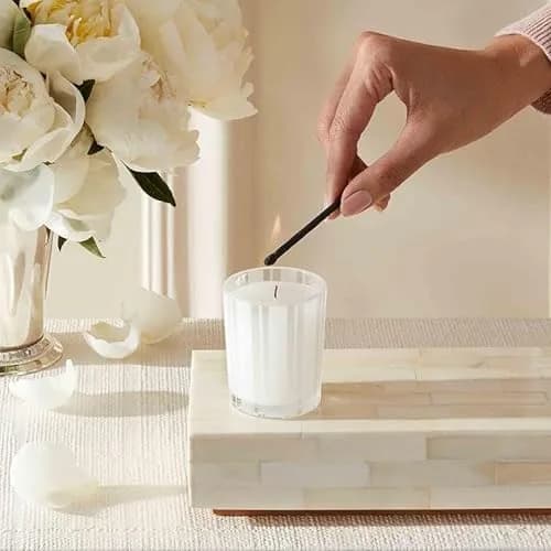 NEST New York Scented Votive Candle, Amalfi Lemon & Mint | 20-28 Hour Burn, Elegant Glass Vessel thumbnail 2