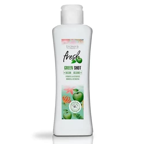 Salerm Green Shot Balm 300 ml | Hydrates & Refreshes Hair with Apple, Green Tea & Aloe Vera thumbnail 1