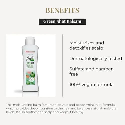 Salerm Green Shot Balm 300 ml | Hydrates & Refreshes Hair with Apple, Green Tea & Aloe Vera thumbnail 3