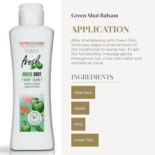 Salerm Green Shot Balm 300 ml | Hydrates & Refreshes Hair with Apple, Green Tea & Aloe Vera thumbnail 4