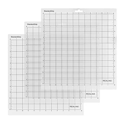 REALIKE 12x12 inch Transparent StandardGrip Cutting Mat (3 Mats) for Cricut Crafts - main product image