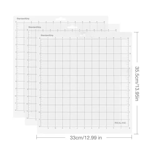 REALIKE 12x12 inch Transparent StandardGrip Cutting Mat (3 Mats) for Cricut Crafts - view 2