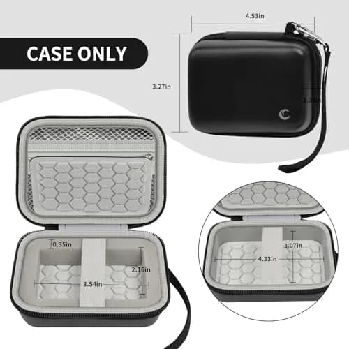 Comecase Black Camera Case for Small Digital Cameras | Fits Kodak FZ55/FZ45, Canon ELPH 180/190, Sony DSCW800/DSCW830 | 12.0cm (4.72") thumbnail 5