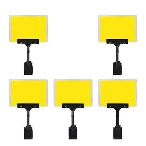 LeeLoon Adjustable Plastic Sign Holder Clip 5 Pcs | 16.5 cm (6.5 inch) Wide, 25 cm (9.8 inch) Tall thumbnail 1