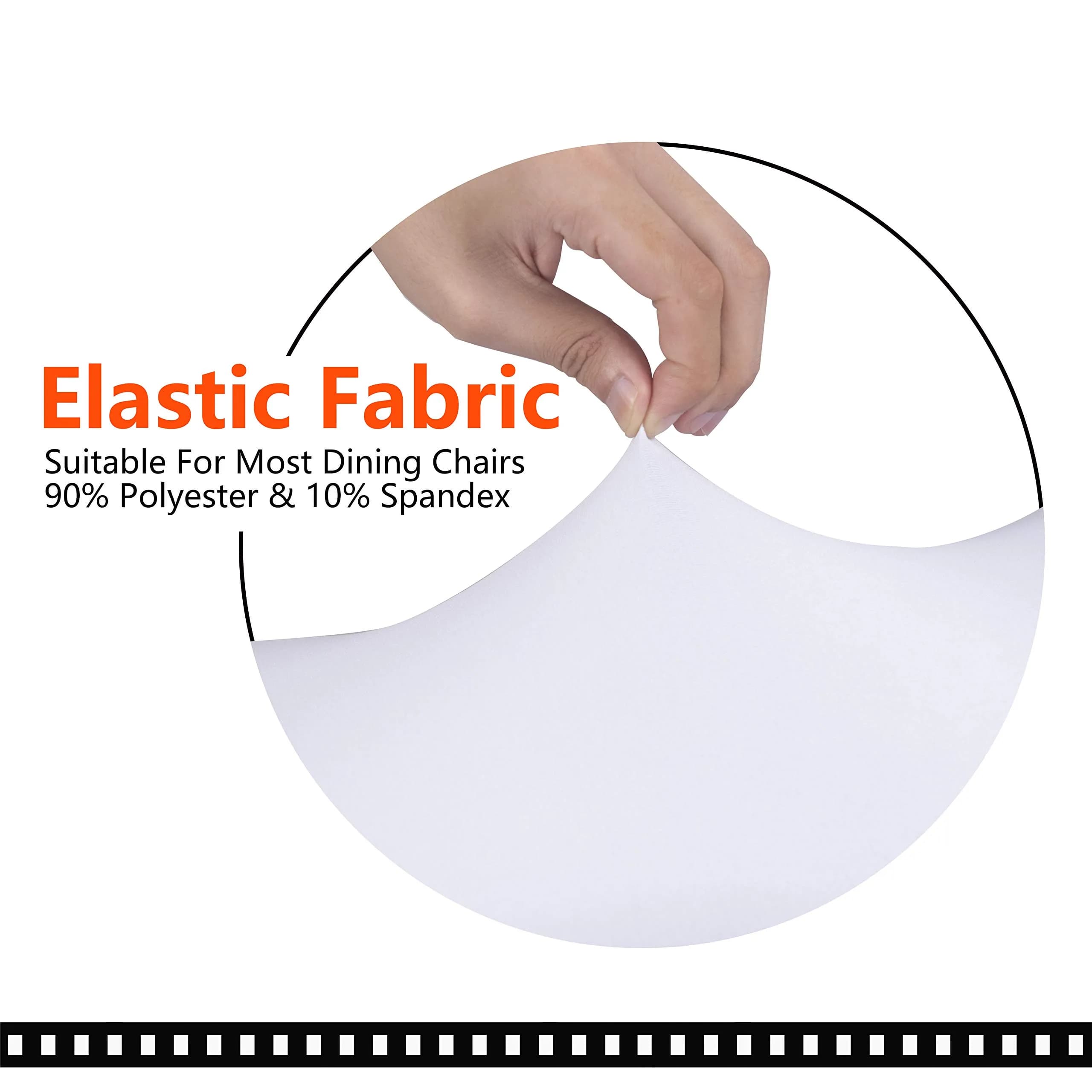 SARAFLORA Large White Office Chair Cover | Stretch Fit, Removable, Washable Protector (1 Piece) - view 3