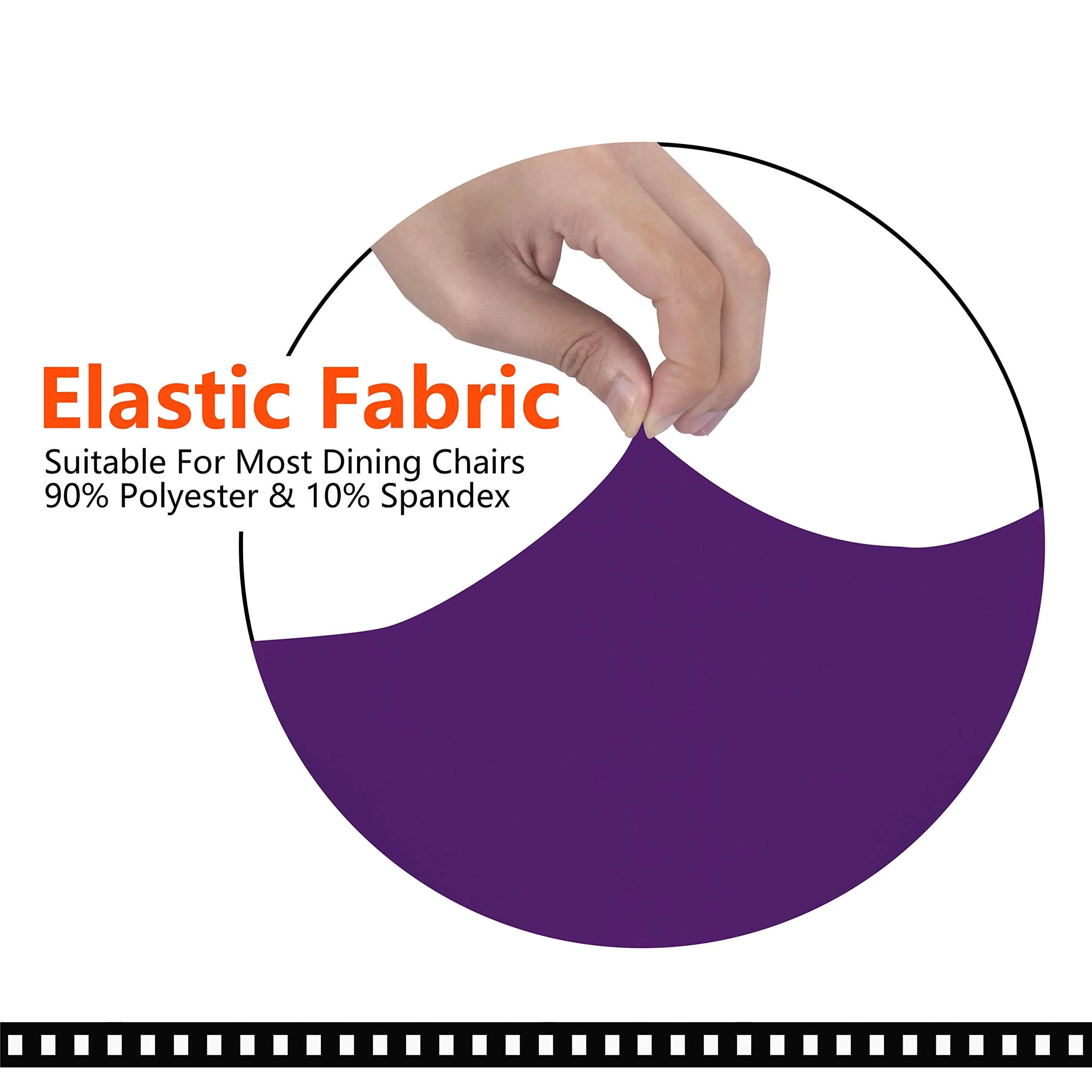 SARAFLORA Purple Large Office Chair Cover - Stretch Fit, Removable, Washable Protector (1 Piece) - view 4
