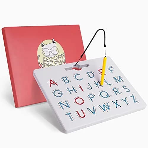 GAMENOTE Magnetic Letter Board Double Sided, ABC Alphabet Tracing Board | 12.5×10 inch, Durable Plastic, Educational Toy for Kids thumbnail 7