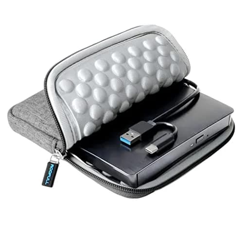 ROOFULL External CD DVD Drive with Carrying Case | USB 3.0 Type-C for Laptop & PC thumbnail 1