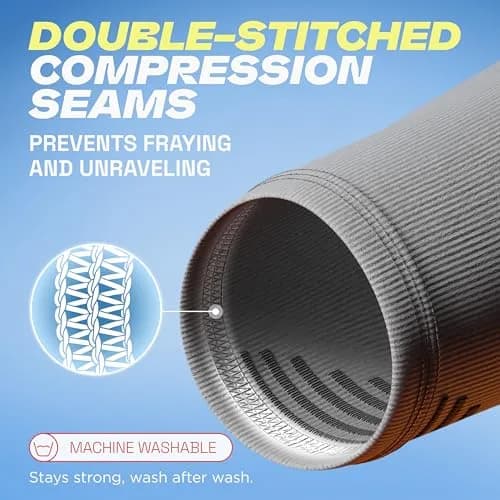 Rymora Calf Compression Sleeves for Men & Women (Pair) (Grey) (Medium) | Graduated Support for Shin Splints & Recovery thumbnail 7