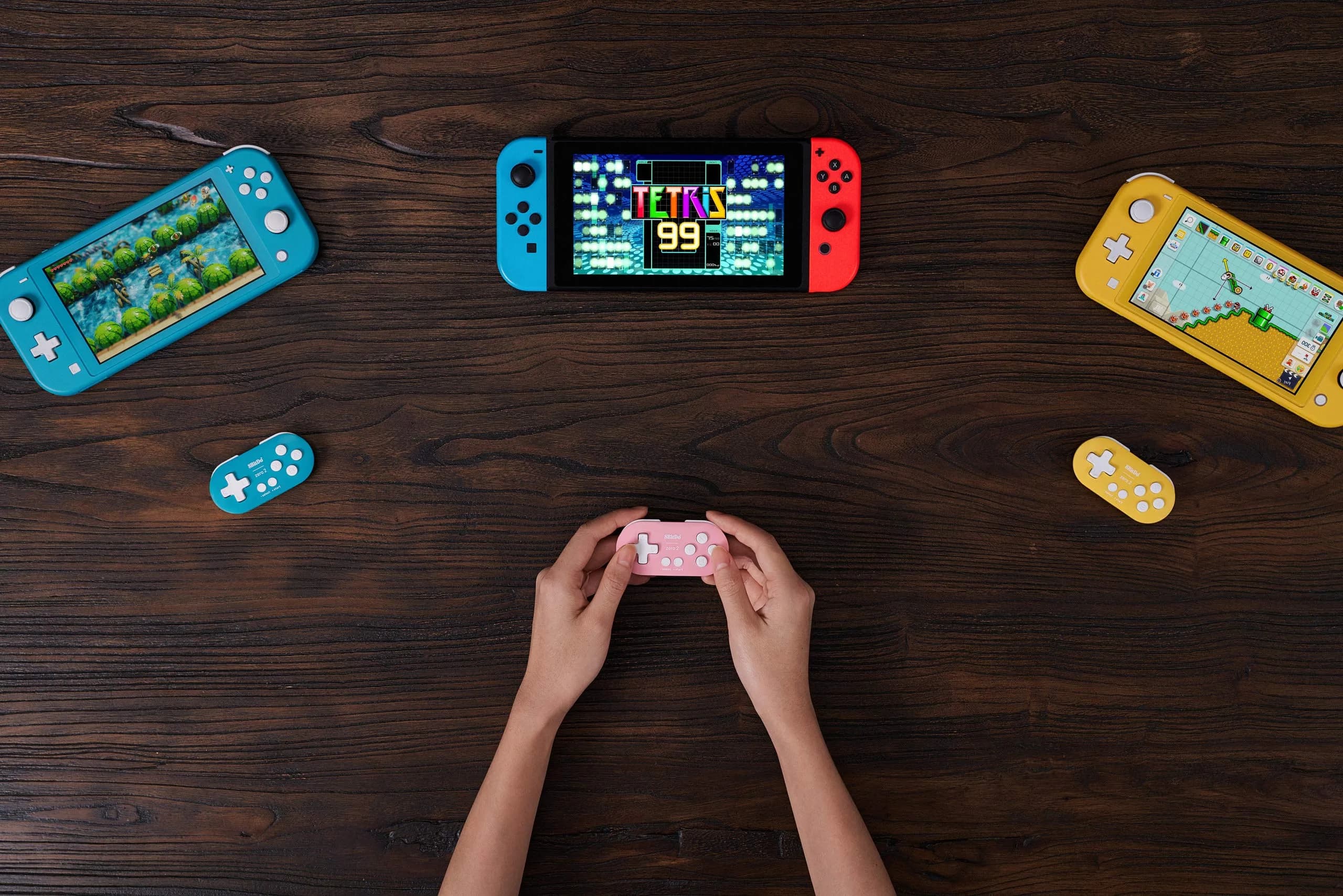 8Bitdo Zero 2 Bluetooth Gamepad Keychain Mini Controller, Pink Edition | 73x36.5x14.7mm (2.87x1.44x0.58 in) - view 5