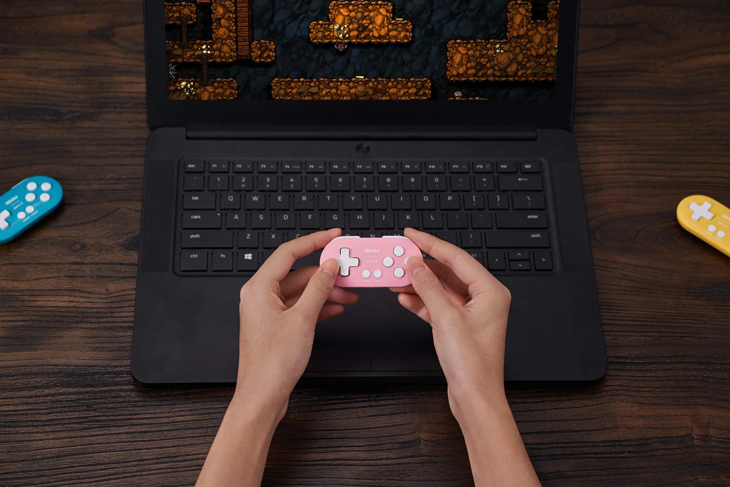 8Bitdo Zero 2 Bluetooth Gamepad Keychain Mini Controller, Pink Edition | 73x36.5x14.7mm (2.87x1.44x0.58 in) - view 6