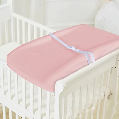 Moonsea Pink Cotton Changing Pad Cover 2 Pack 81cm x 41cm (32" x 16") | Soft Breathable Organic Cotton for Baby Girls thumbnail 5