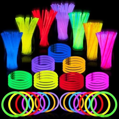 JOYIN 800 Pcs Glow Sticks Bulk Pack with Connectors | Neon Glow in the Dark Party Supplies for Birthdays & Events thumbnail 1