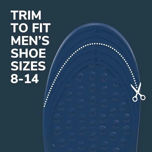 Dr. Scholl's Plantar Fasciitis Orthotics for Men, Full-Length Trim-to-Fit Shoe Insoles with Arch Support & Heel Cushioning, Men's Shoe Sizes 8-13, Pack of 14 | FDA Approved Shoe Inserts thumbnail 7